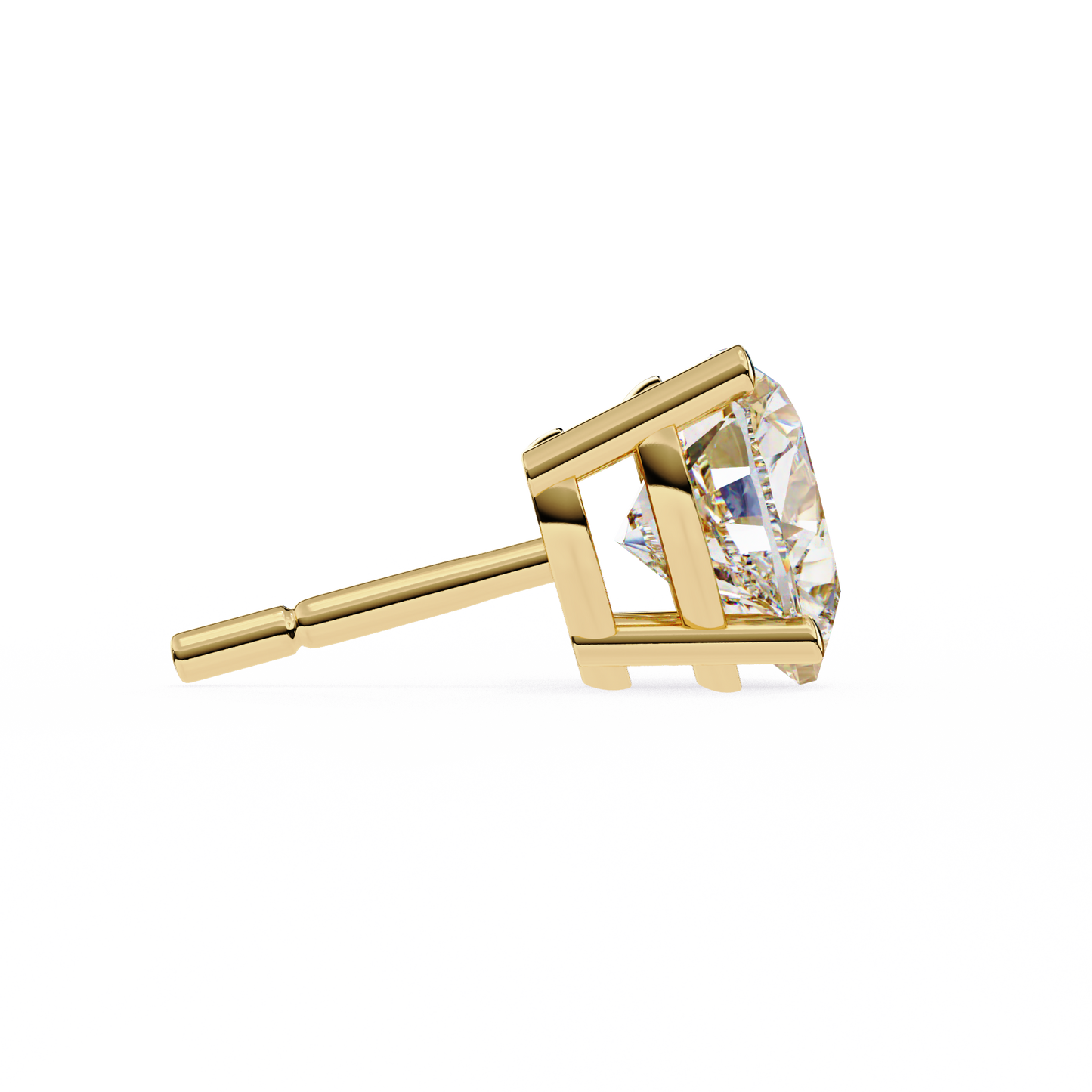 Heart Solitaire Earring Yellow