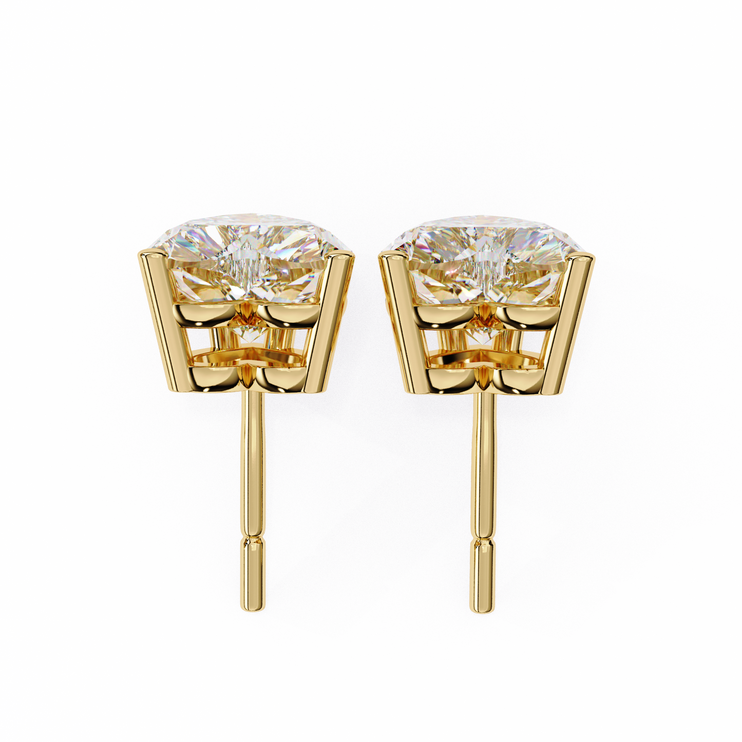 Heart Solitaire Earring Yellow