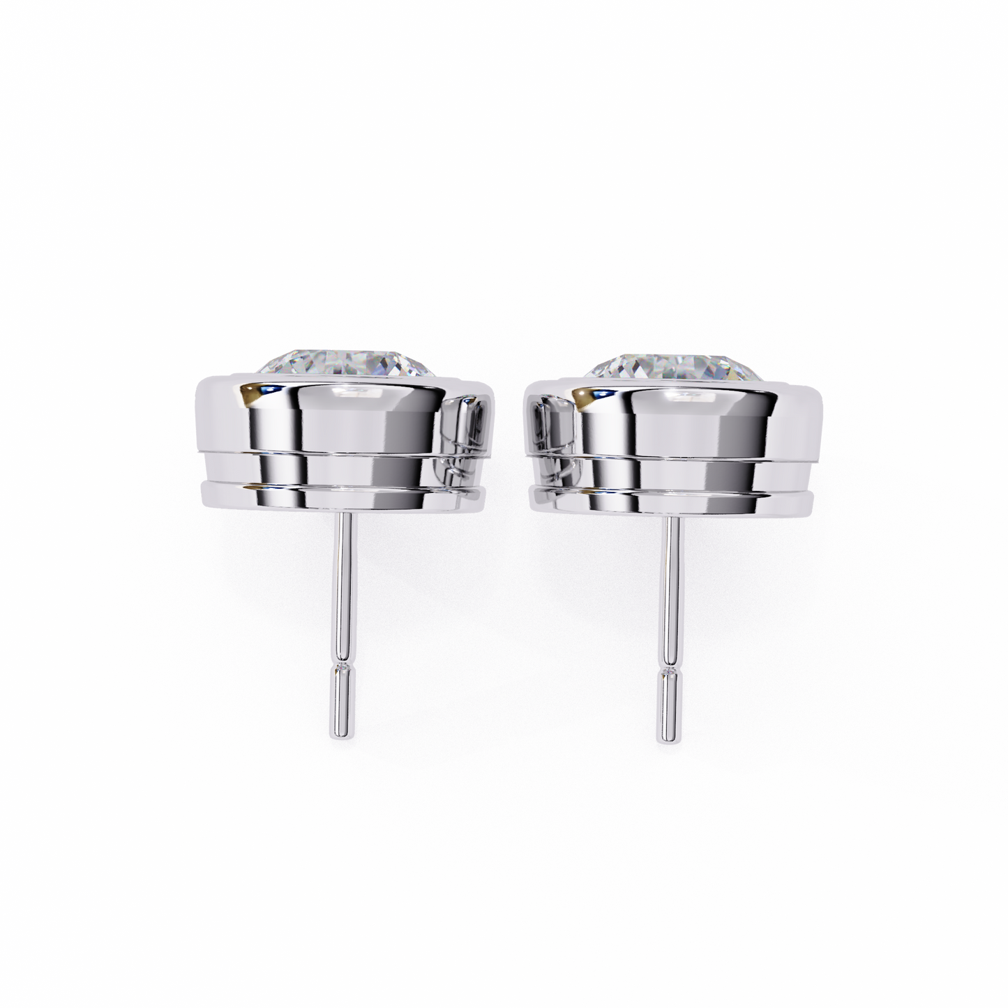 Halo Solitaire Earring White