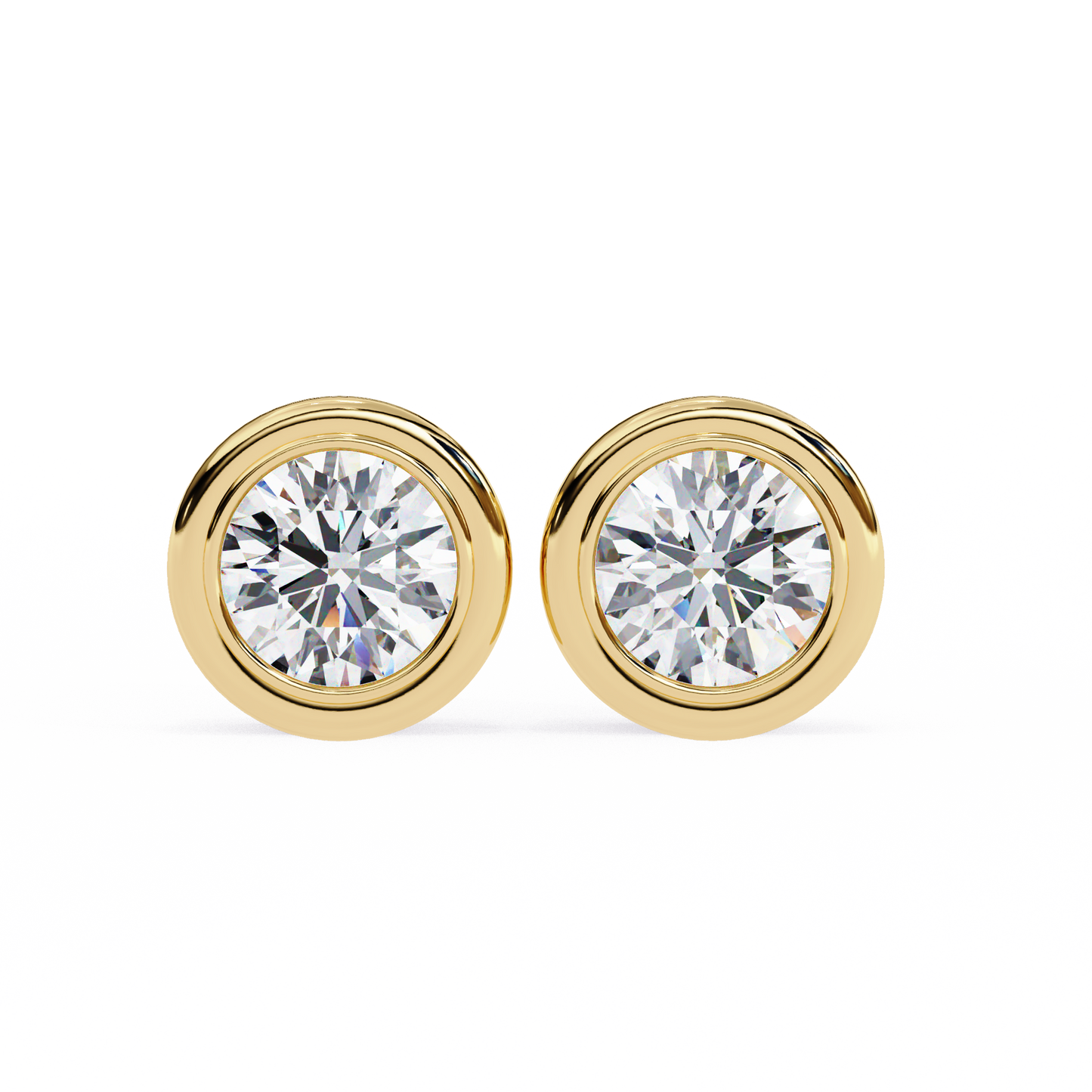 Halo Solitaire Earring Yellow