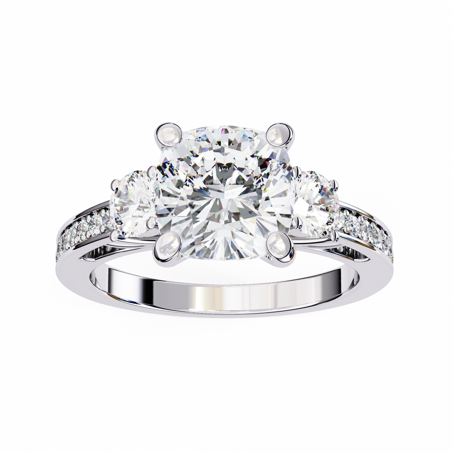 Cushion Engagement Ring White