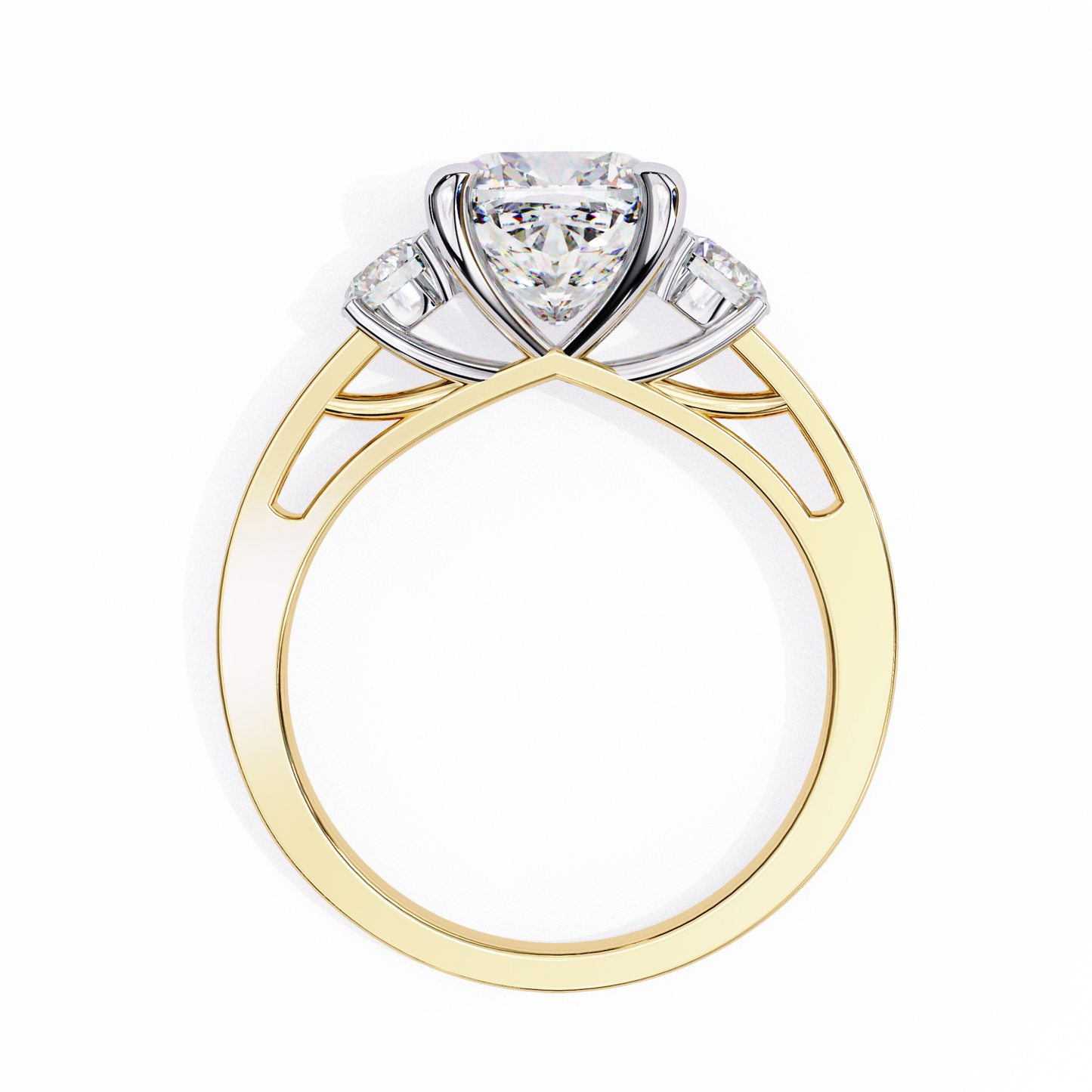 Cushion Engagement Ring Yellow