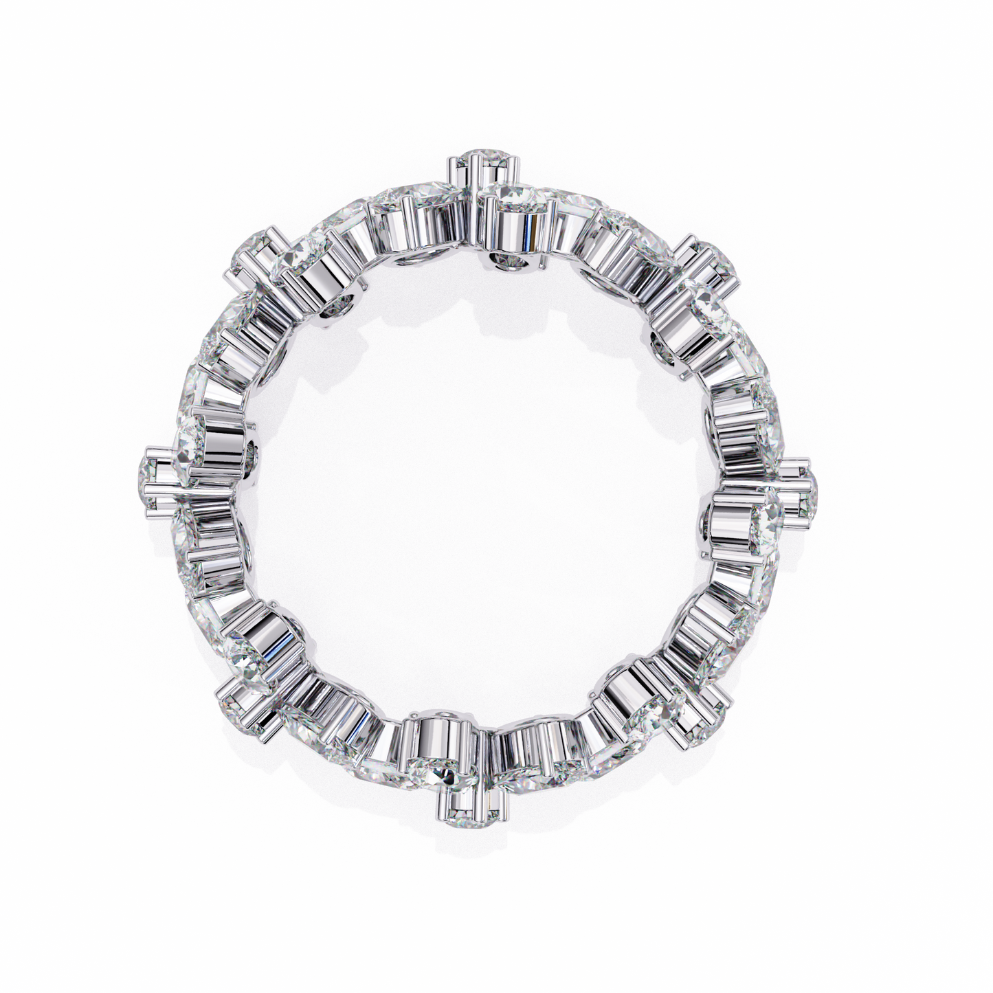 Pear Stackable Diamond Ring White