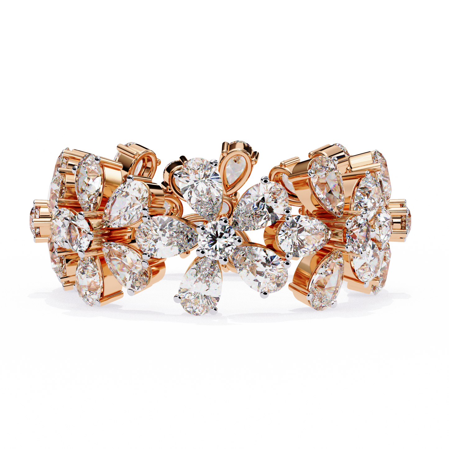 Pear Stackable Diamond Ring Rose