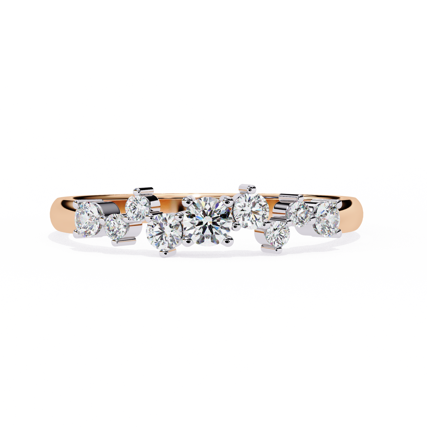 Stackable Dots Eternity Band Rose