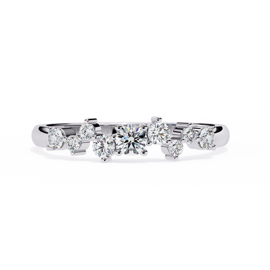 Stackable Dots Eternity Band White