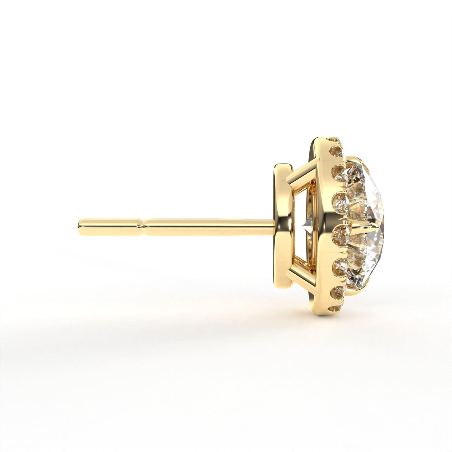 Round Halo Solitaire Yellow