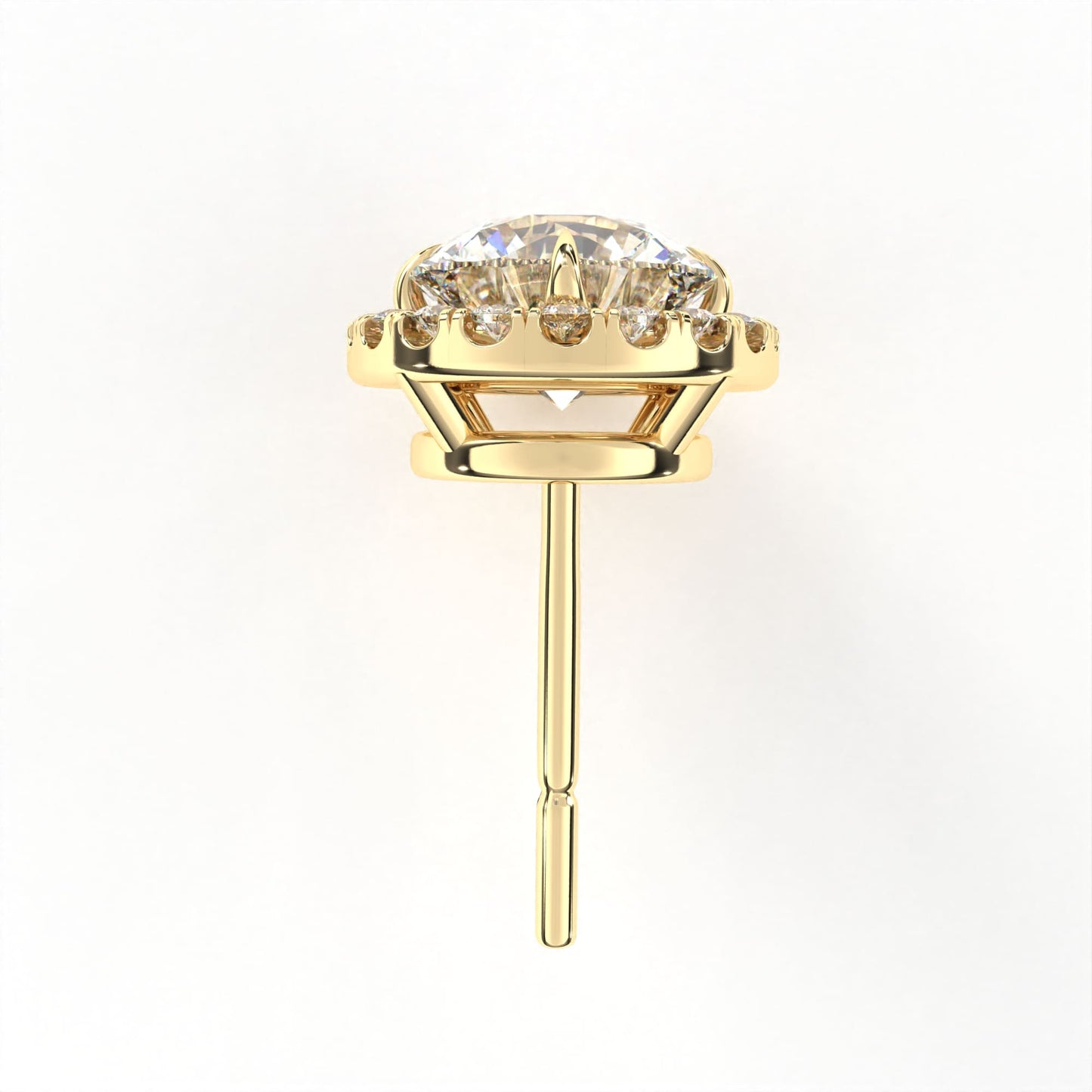 Round Halo Solitaire Yellow