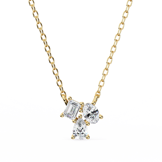 Modern Mix Diamonds Pendant Yellow