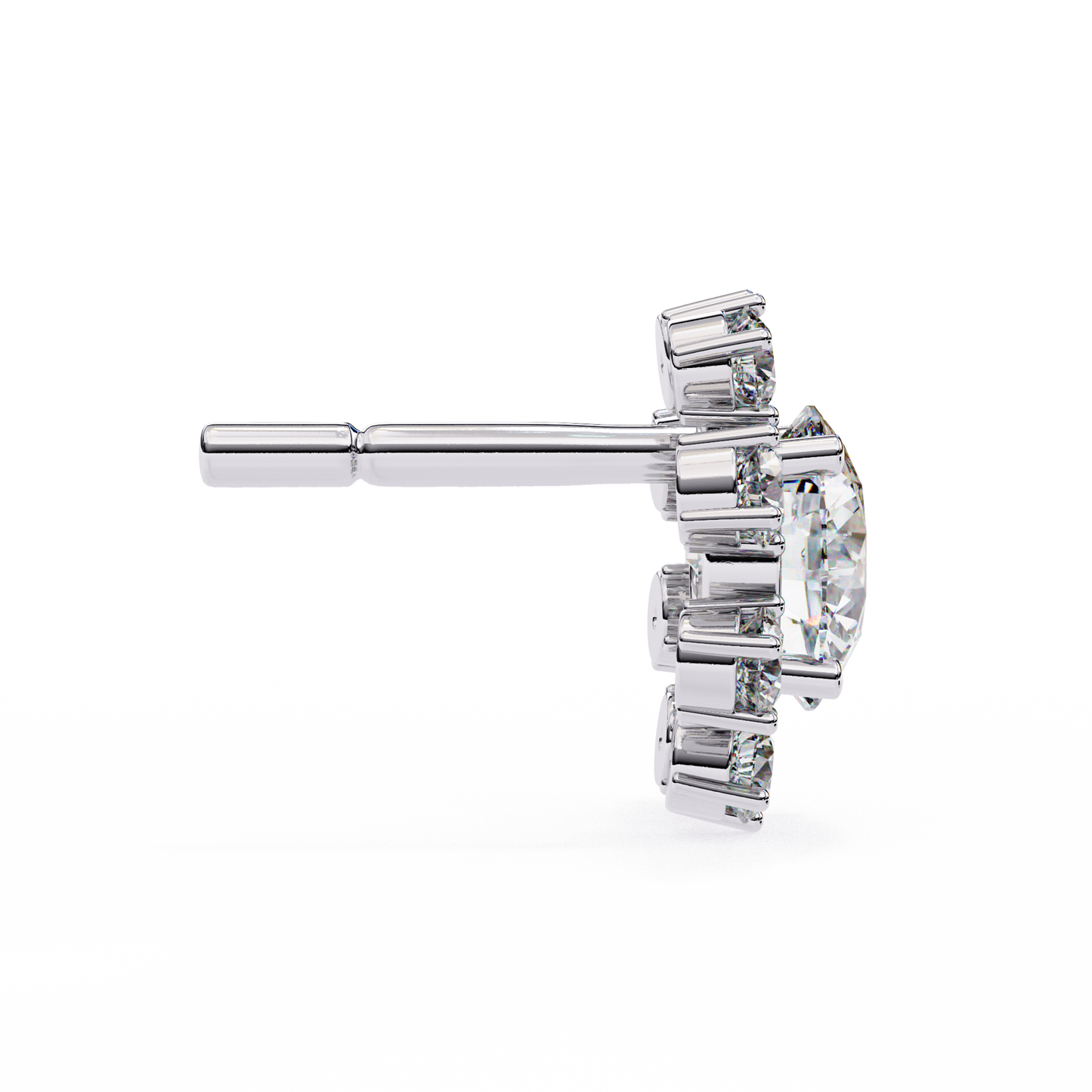 Infinity Glow White Earring