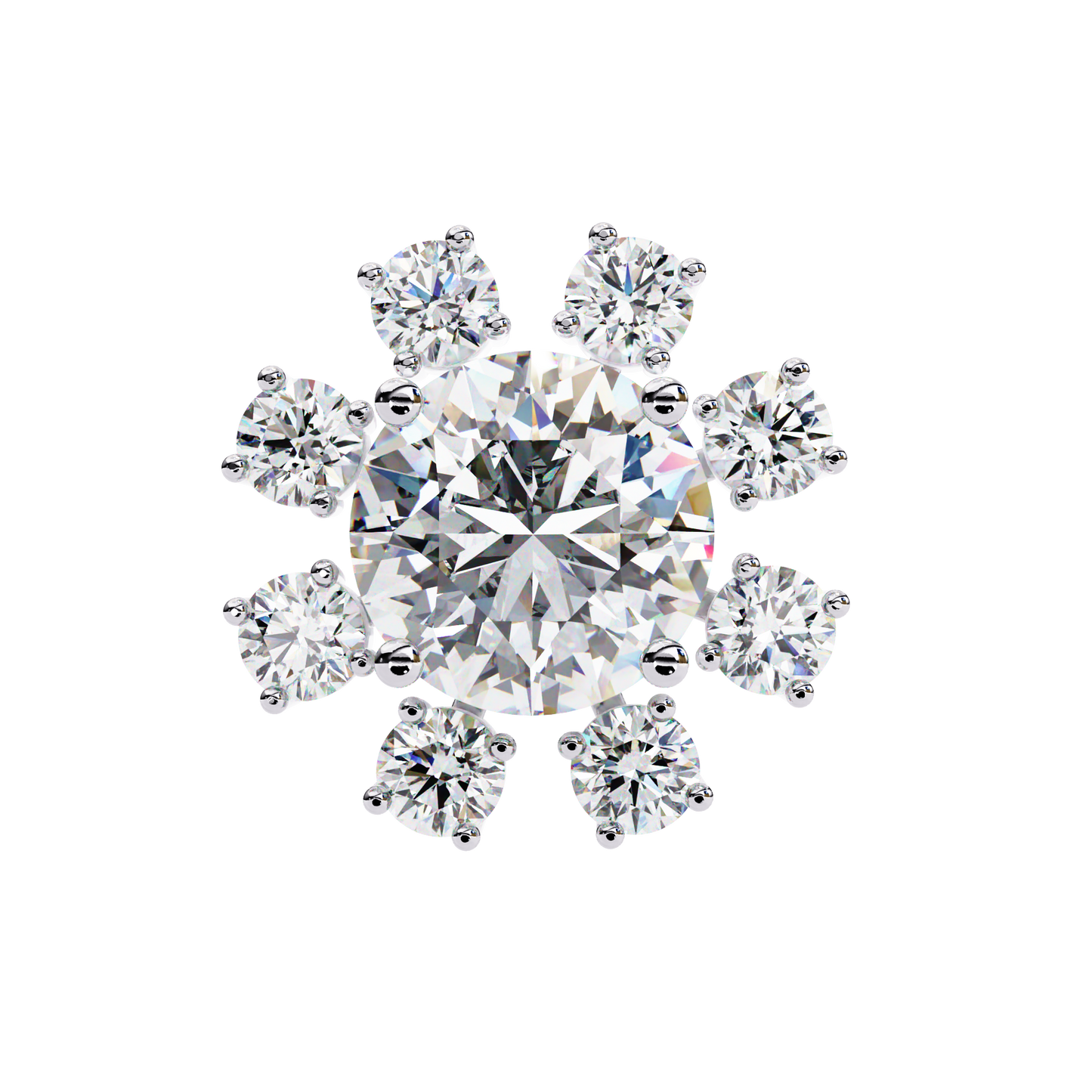 Infinity Glow White Earring