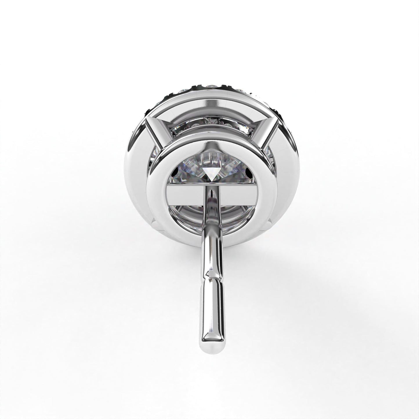 Round Halo Solitaire White