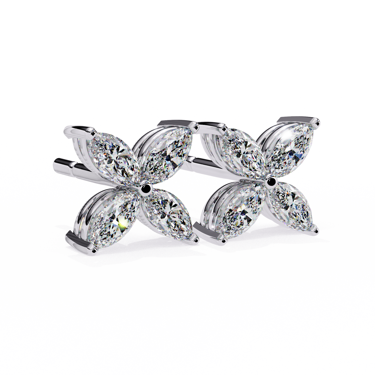 Blooming Diamond White Earring