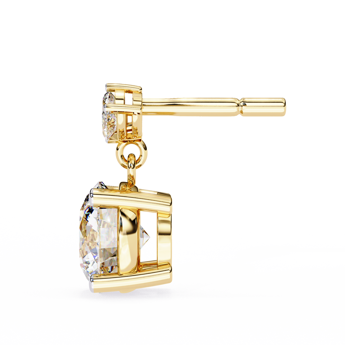 Classy Diamond Danglers Earring Yellow