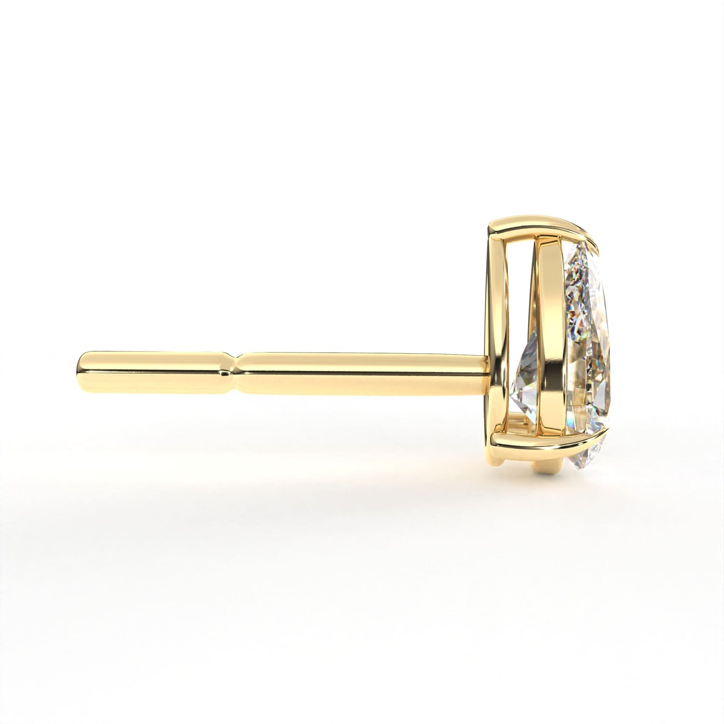 Pear Solitaire Earring Yellow