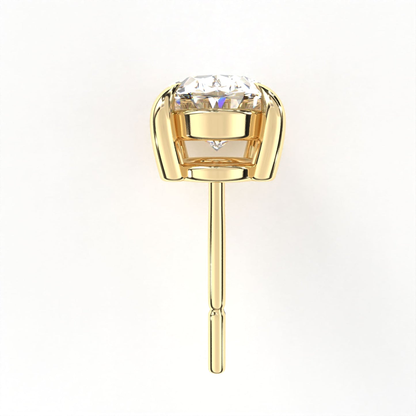 Oval Solitaires Yellow Earring