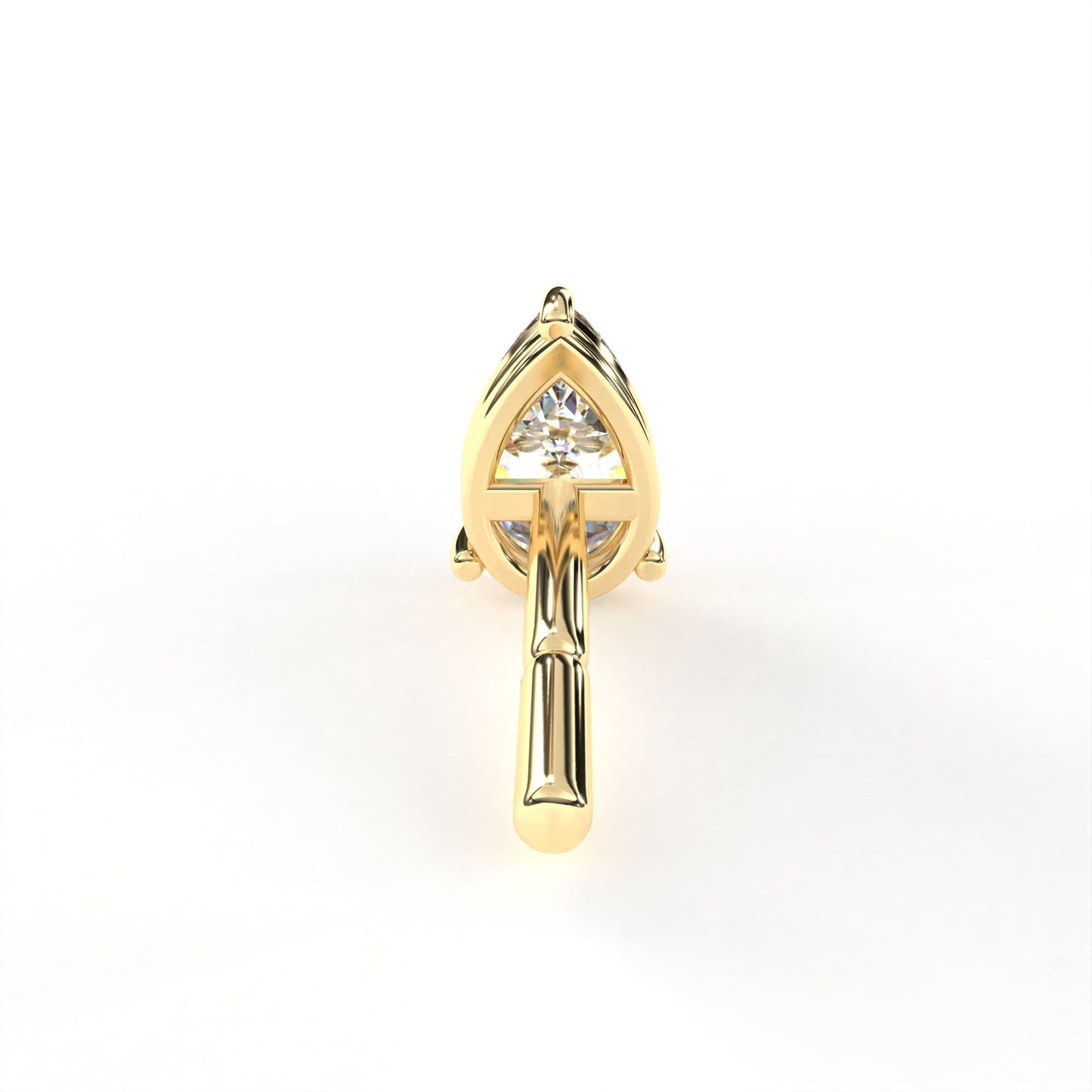 Pear Solitaire Earring Yellow