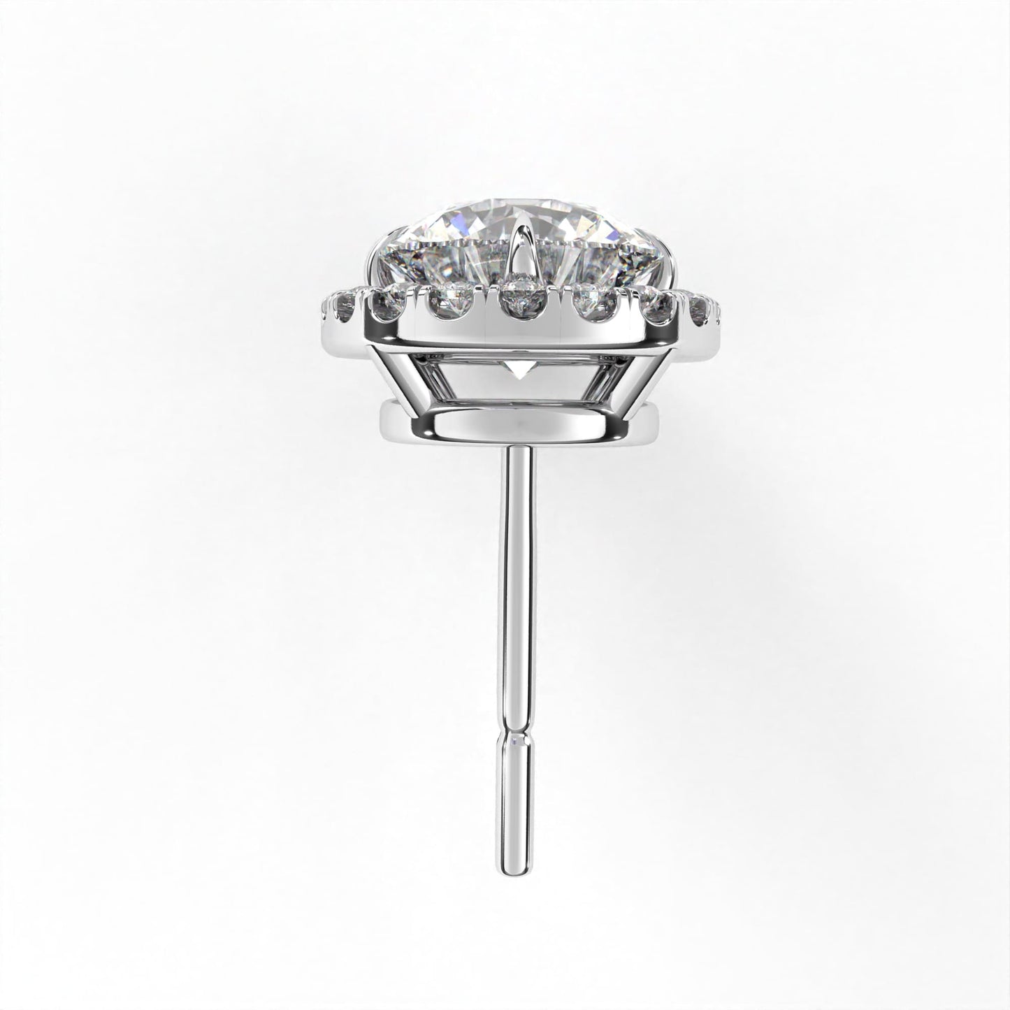 Round Halo Solitaire White