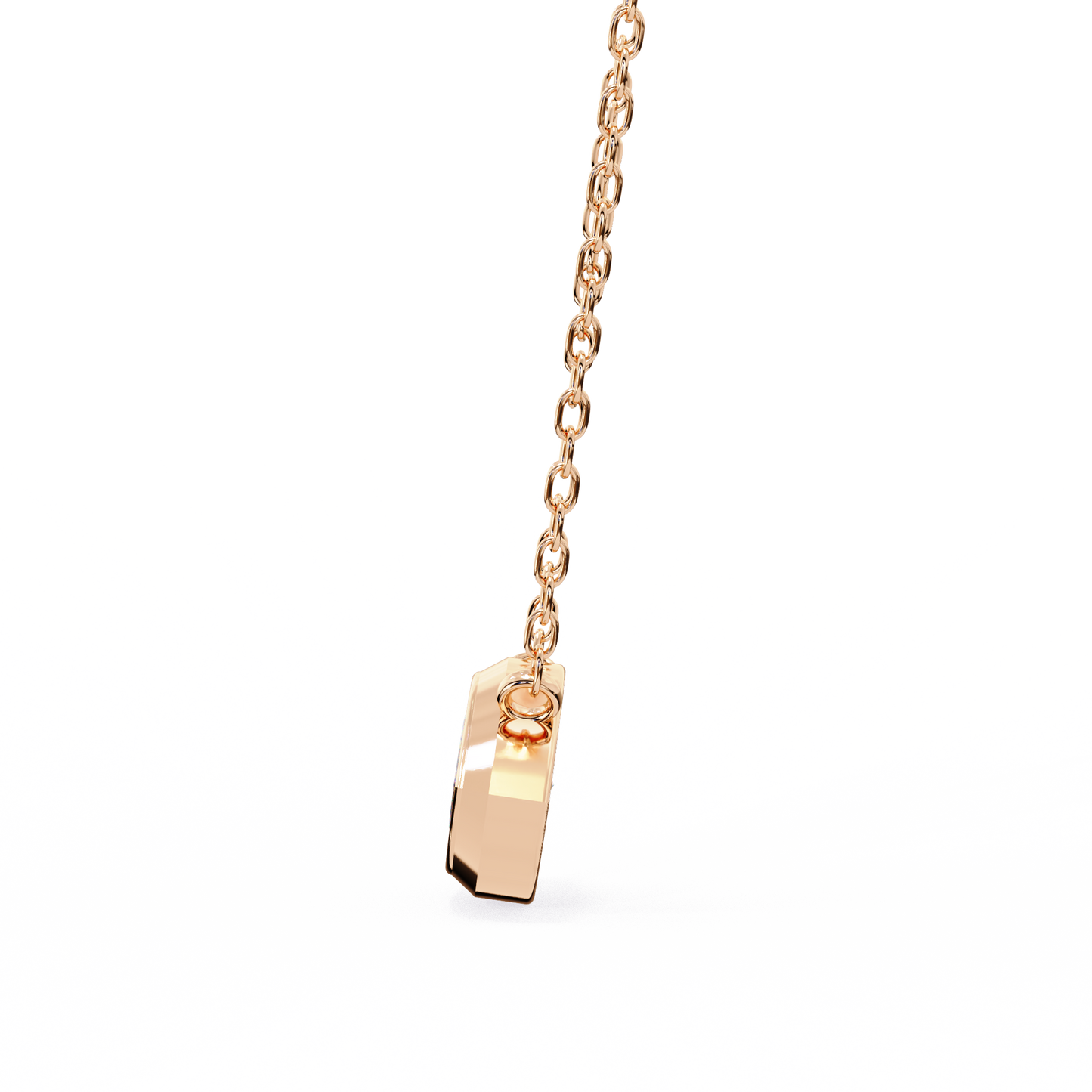 Marquise Halo Solitaire Pendant Rose
