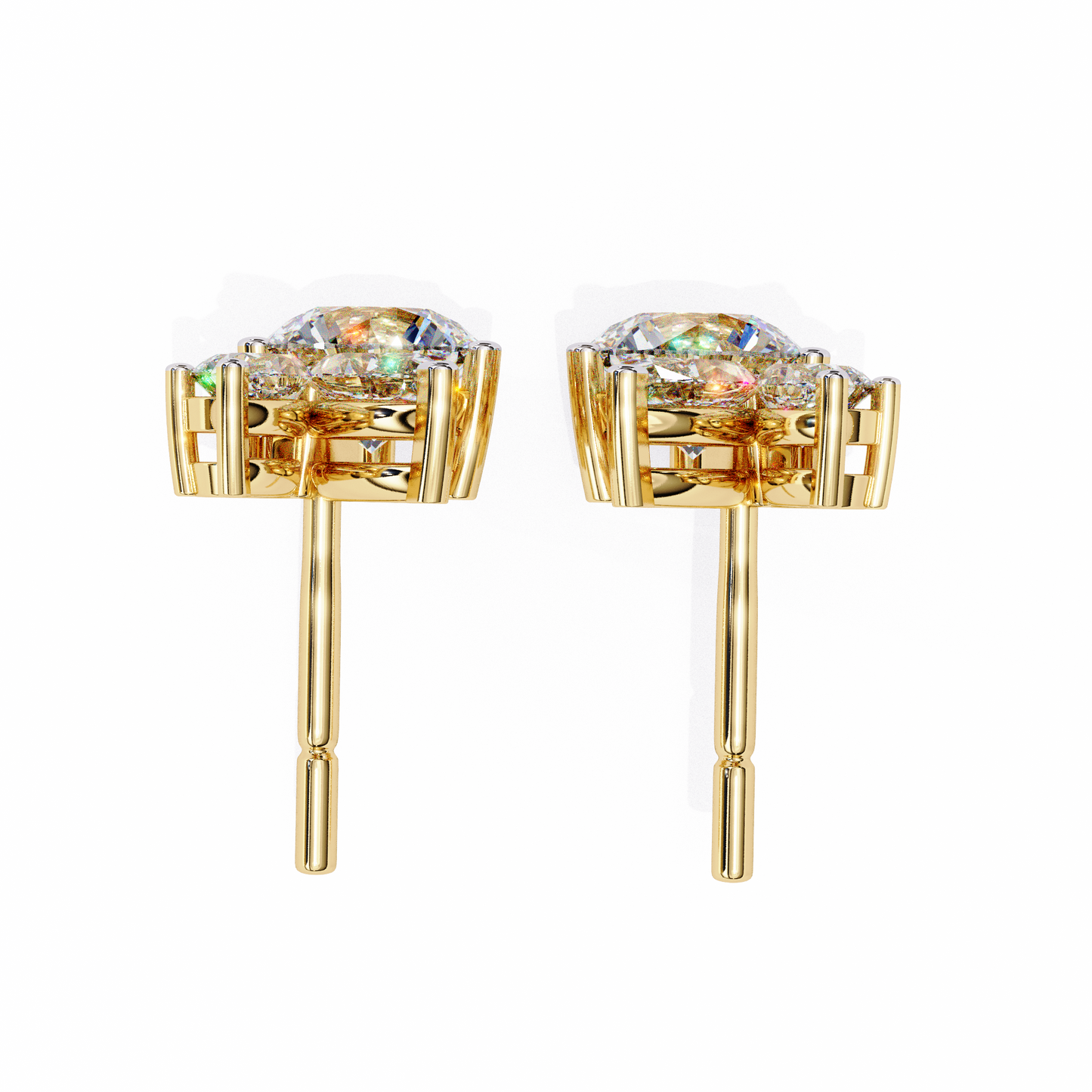 Round Designer Earring Yellow