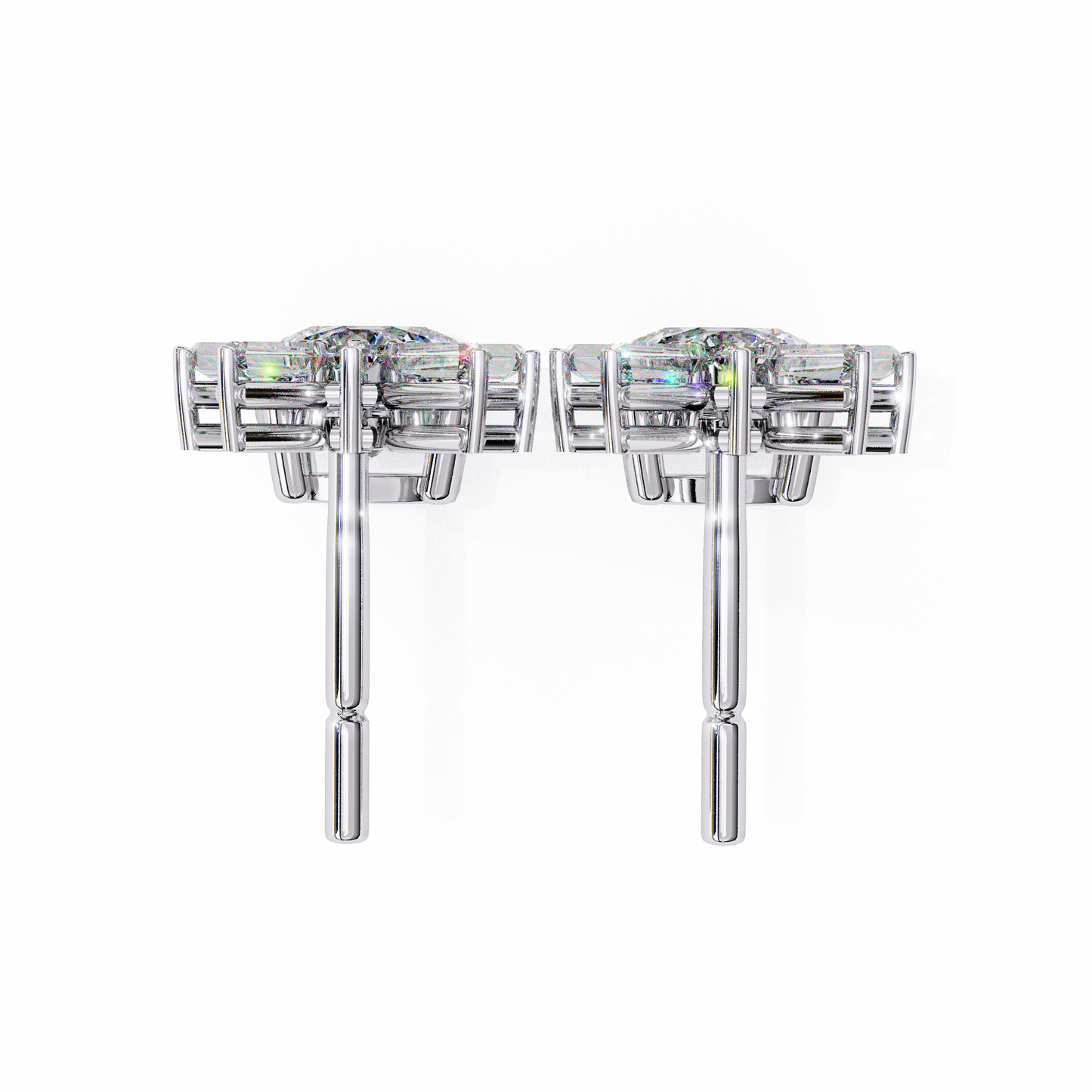 Circle of Luxury Dangle Earring White