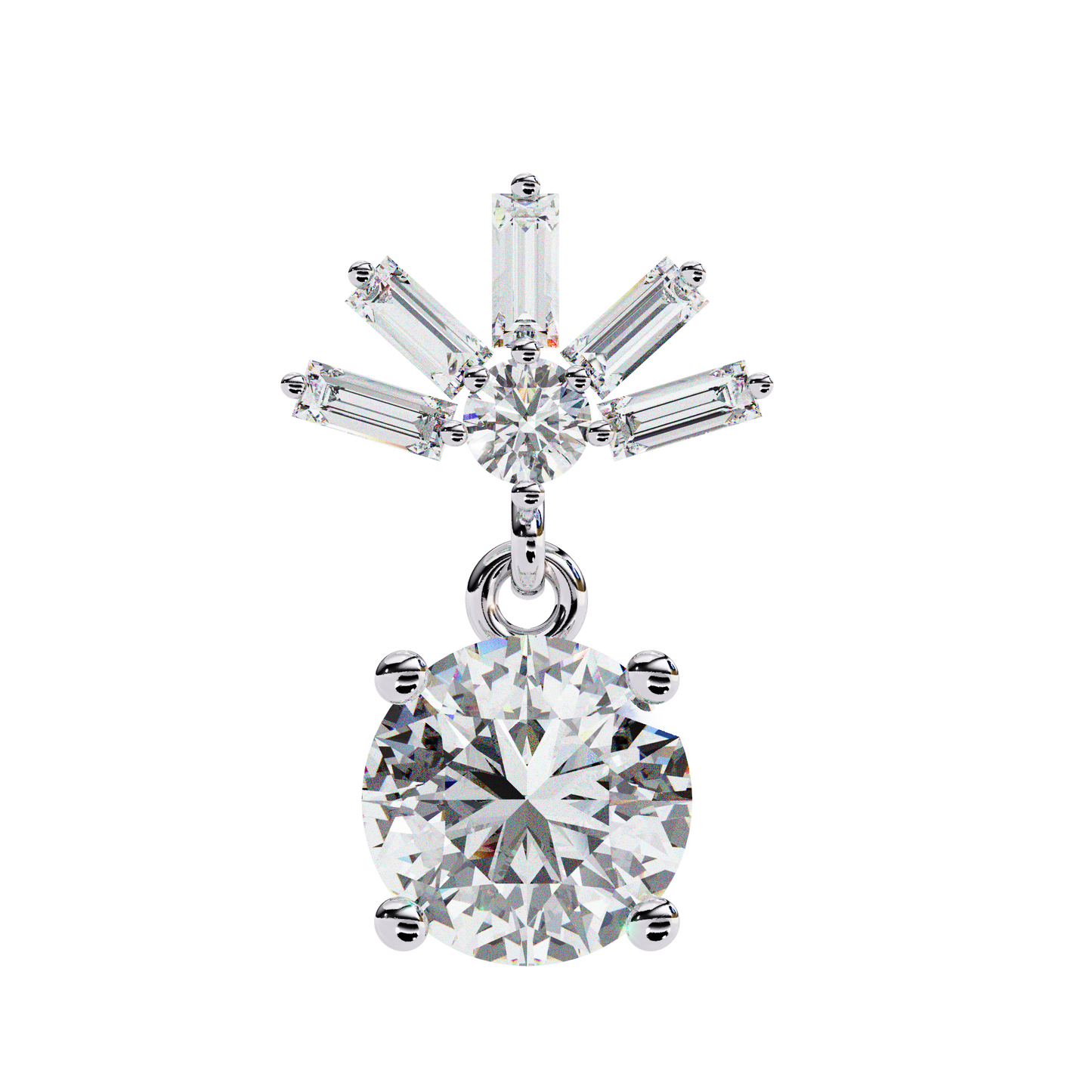 Circle of Luxury Dangle Earring White