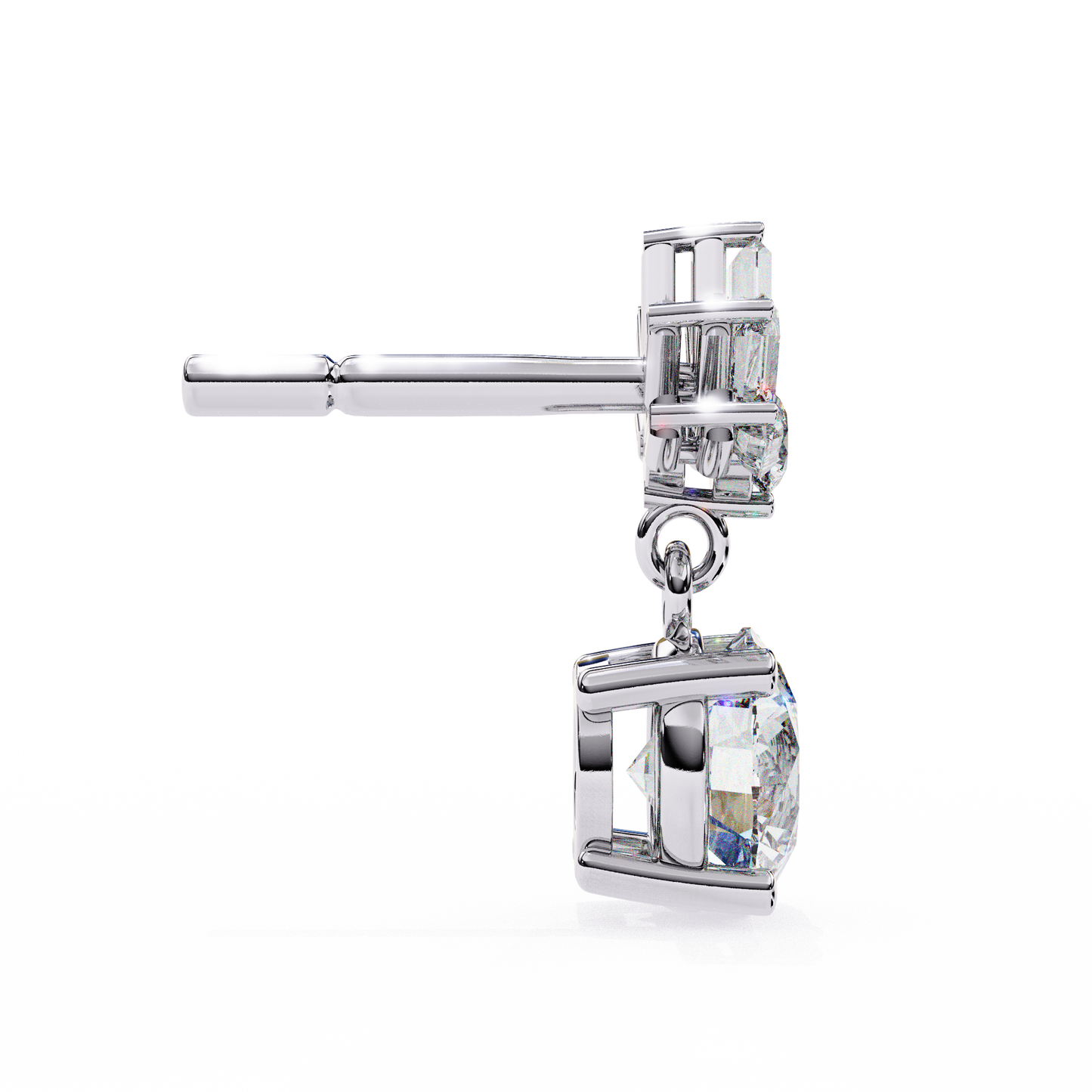 Circle of Luxury Dangle Earring White