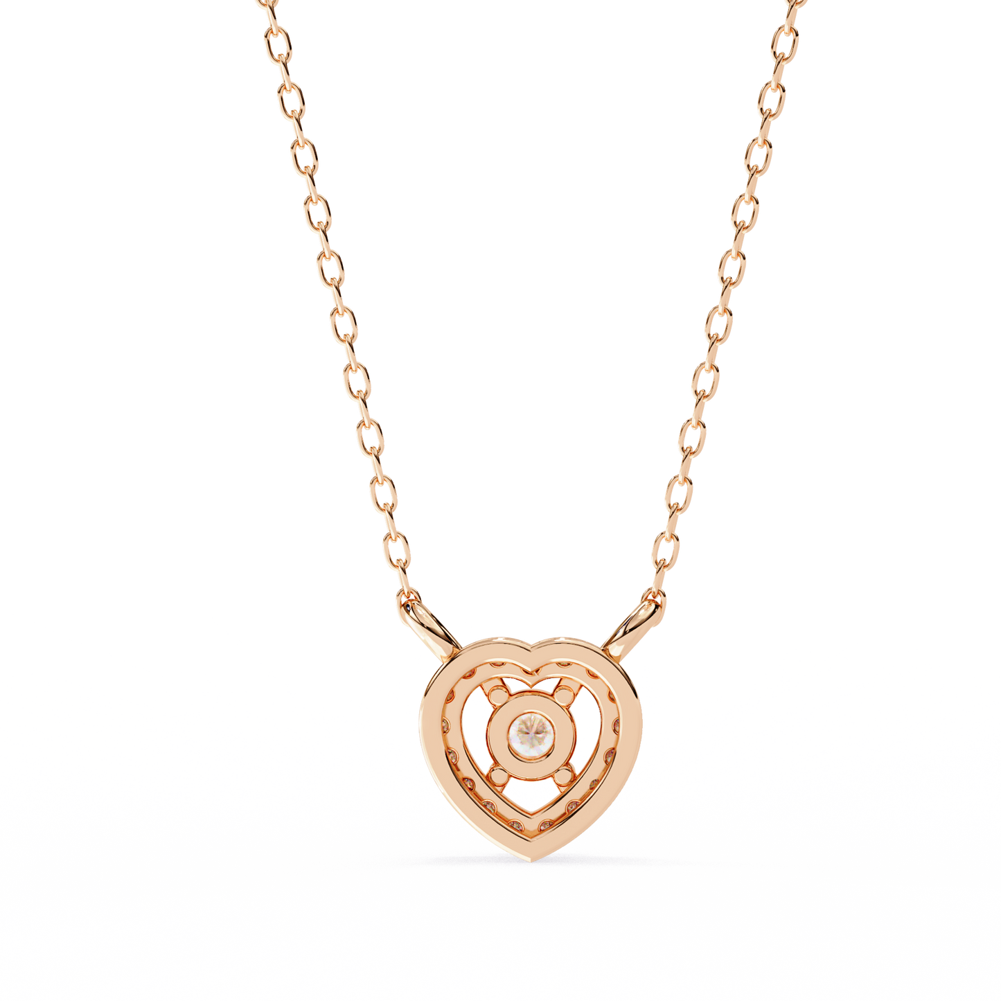 Halo of Luxury Round Rose Pendant