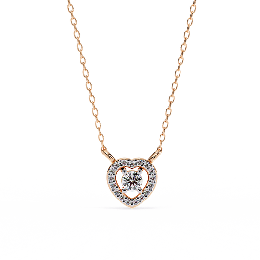 Halo of Luxury Round Rose Pendant