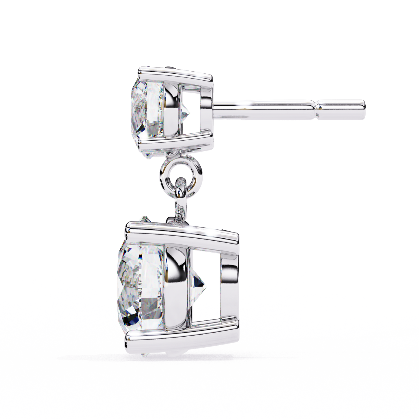 Spring Love Diamond Drops Earring White