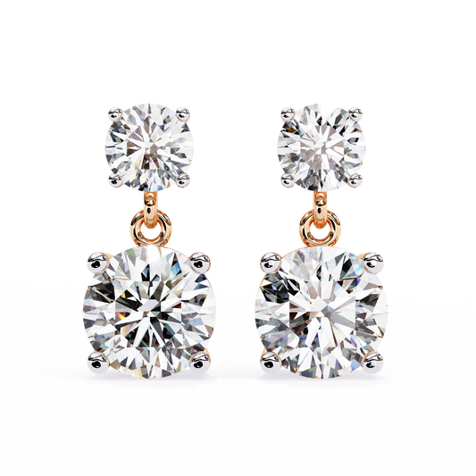 Spring Love Diamond Drops Earring Rose