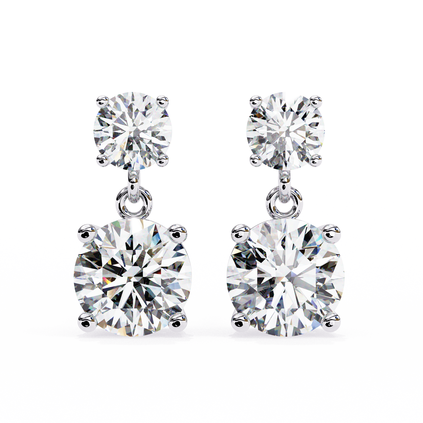 Spring Love Diamond Drops Earring White