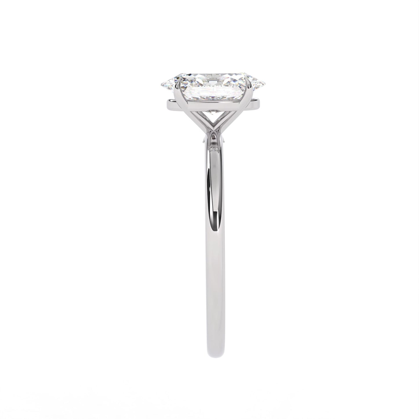 Oval Engagement Ring White
