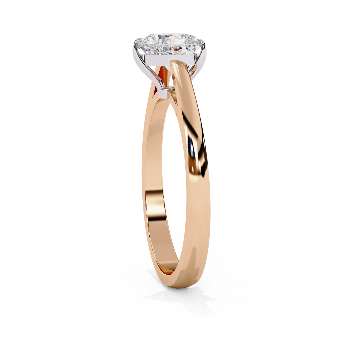 Heart Hidden Halo Ring Rose