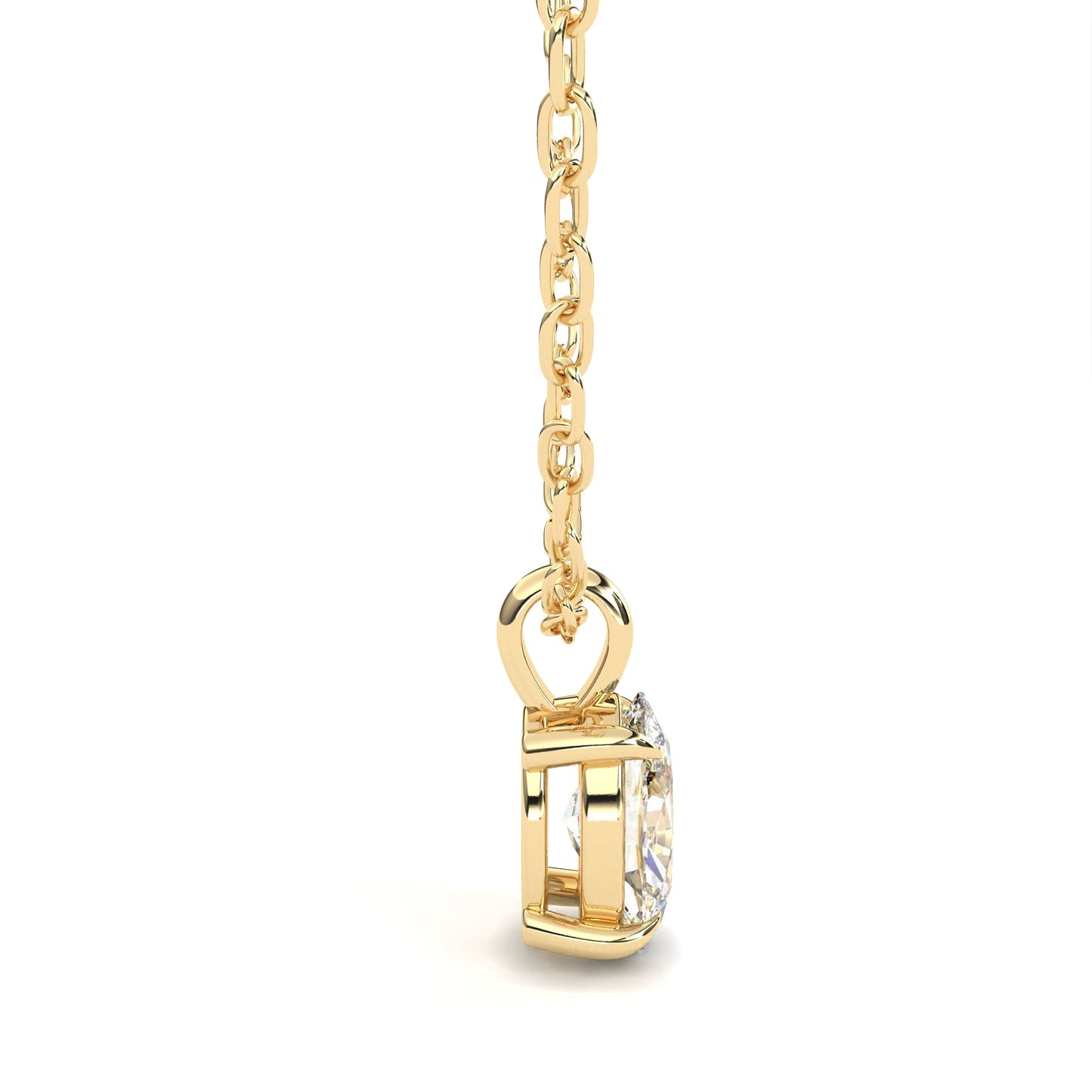 Oval Solitaire Pendent Yellow