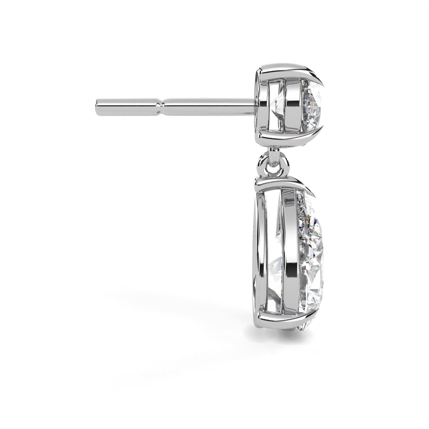 Pear Drop Earrings White