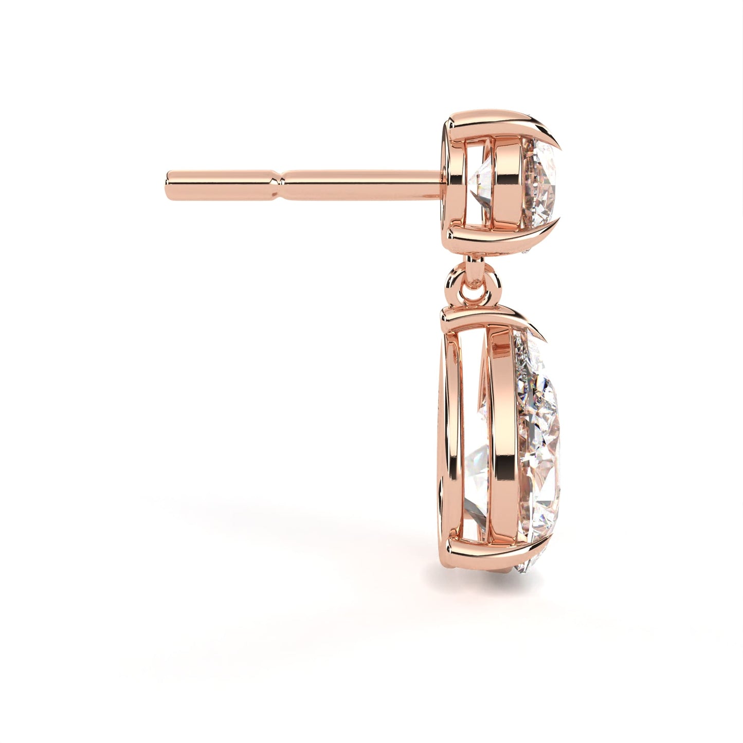 Pear Drop Earrings Rose