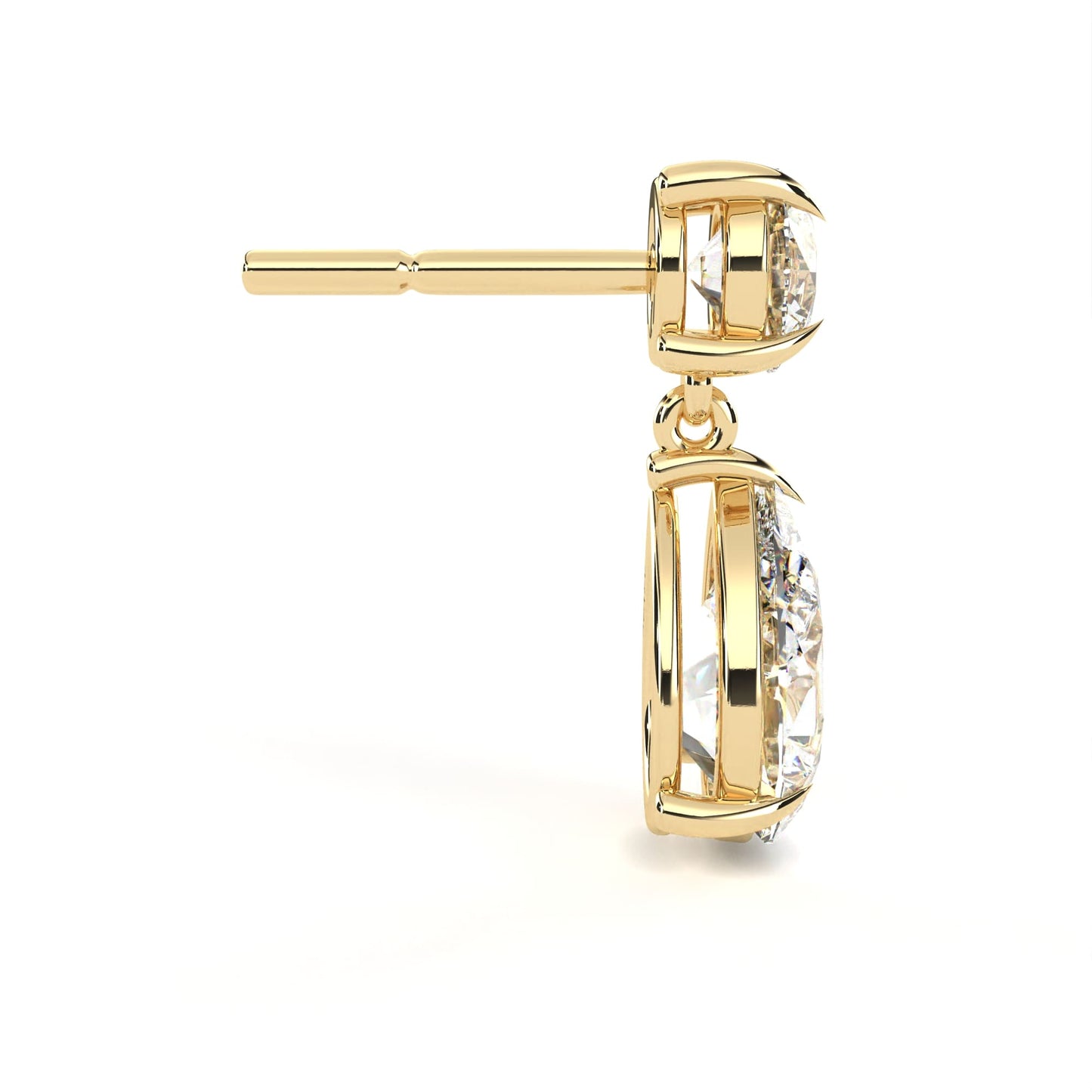 Pear Drop Earrings Yellow