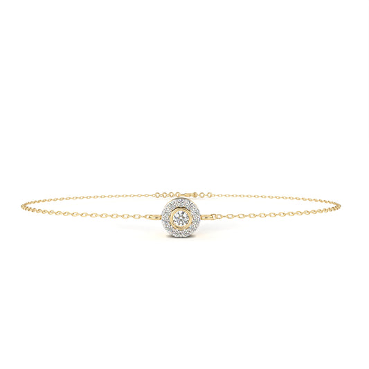 Floral Diamond Bracelet Yellow