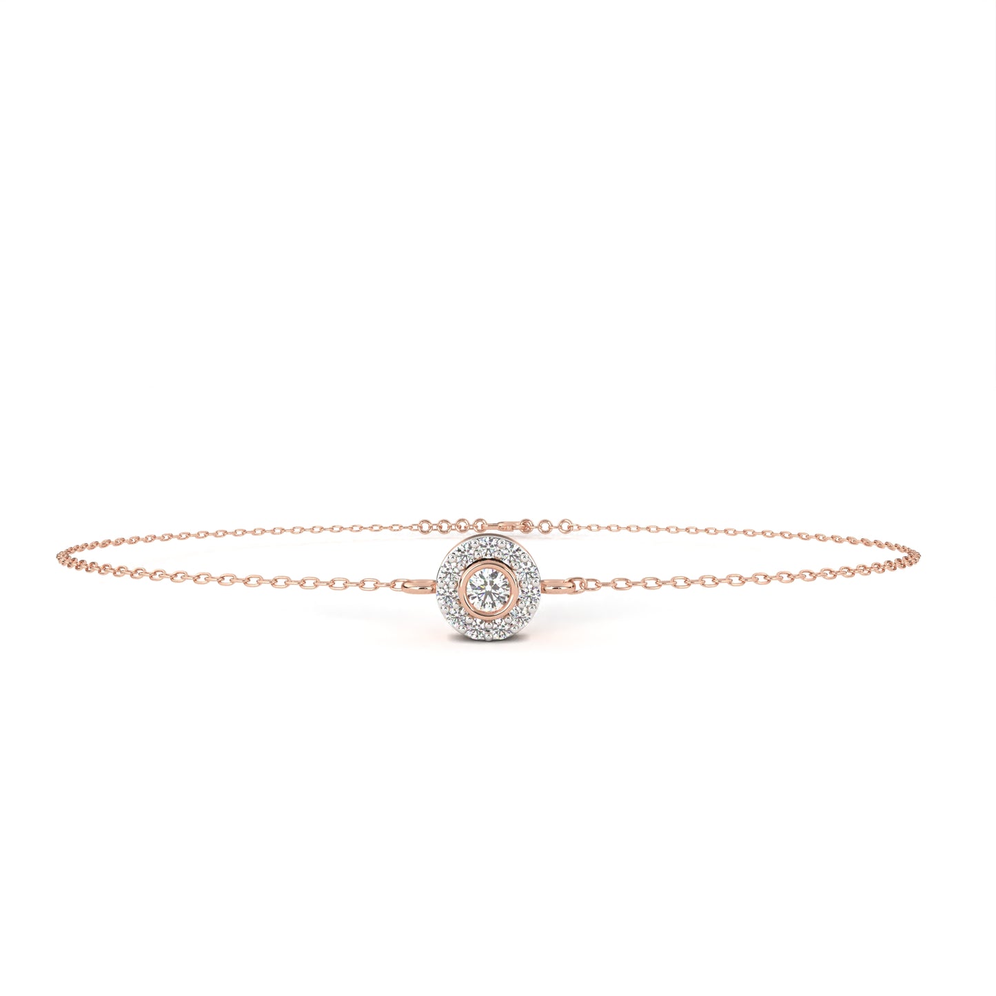 Floral Diamond Bracelet Rose