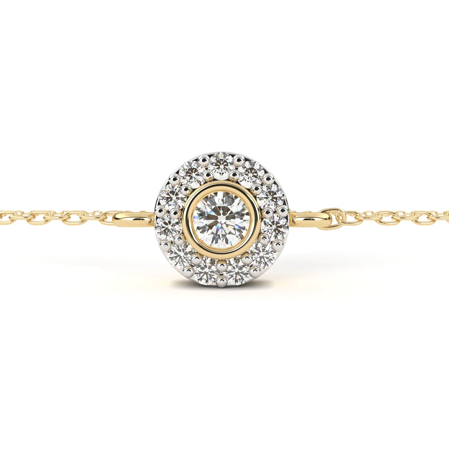 Floral Diamond Bracelet Yellow