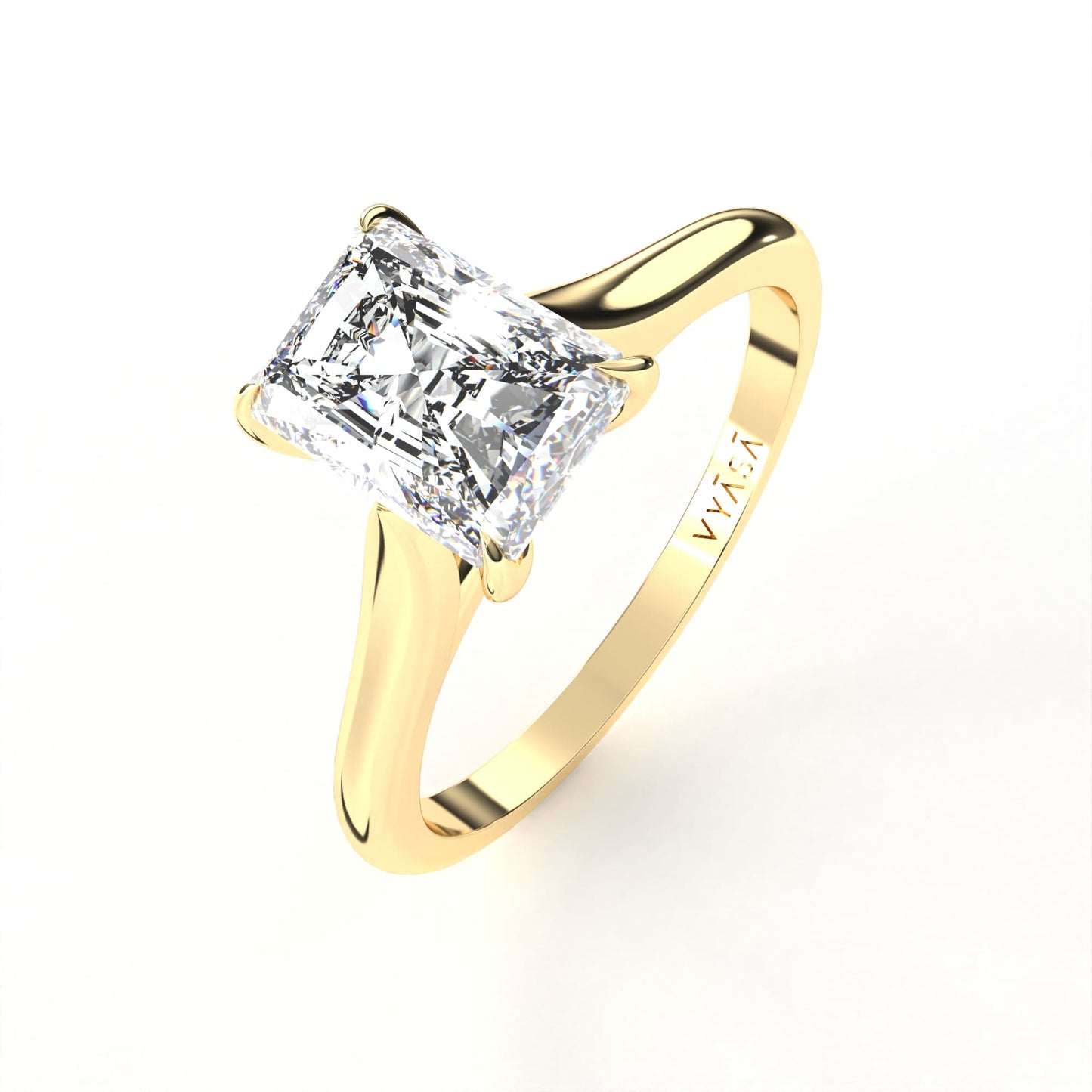 Radiant Engagement Ring Yellow