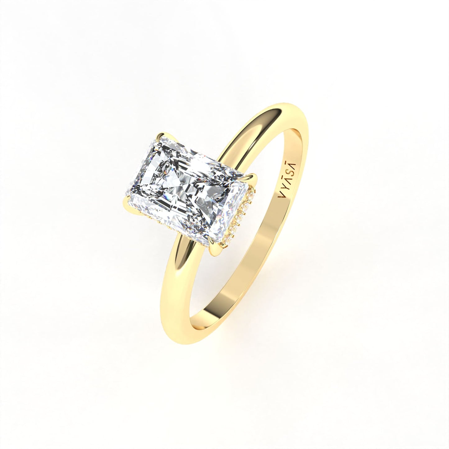 Radiant Hidden Halo Ring Yellow