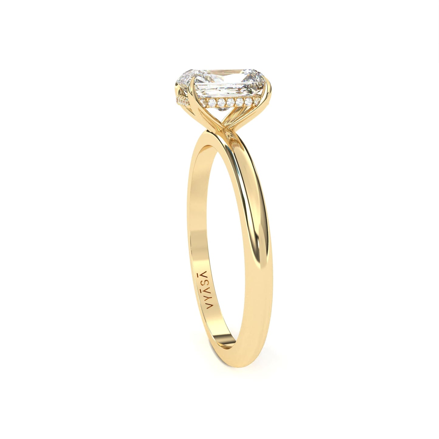 Radiant Hidden Halo Ring Yellow