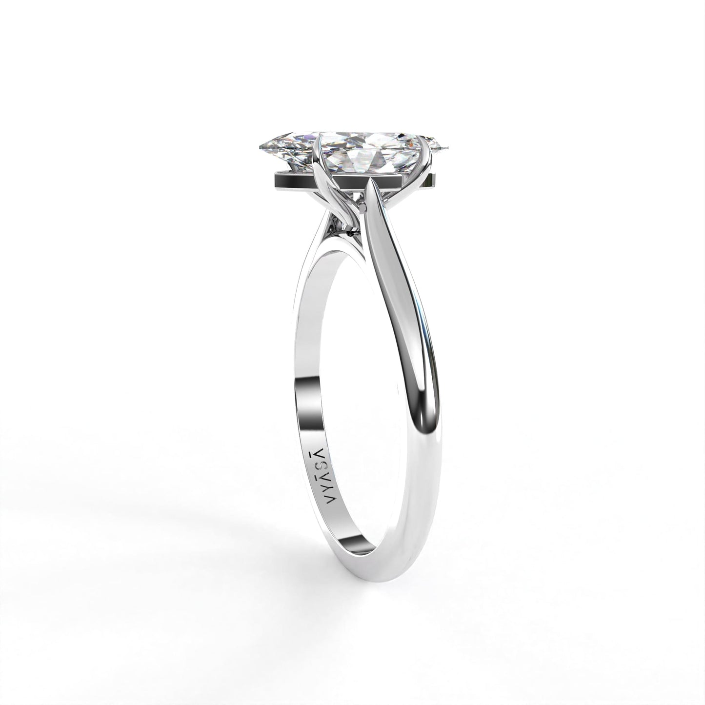 Marquise Engagement Ring White