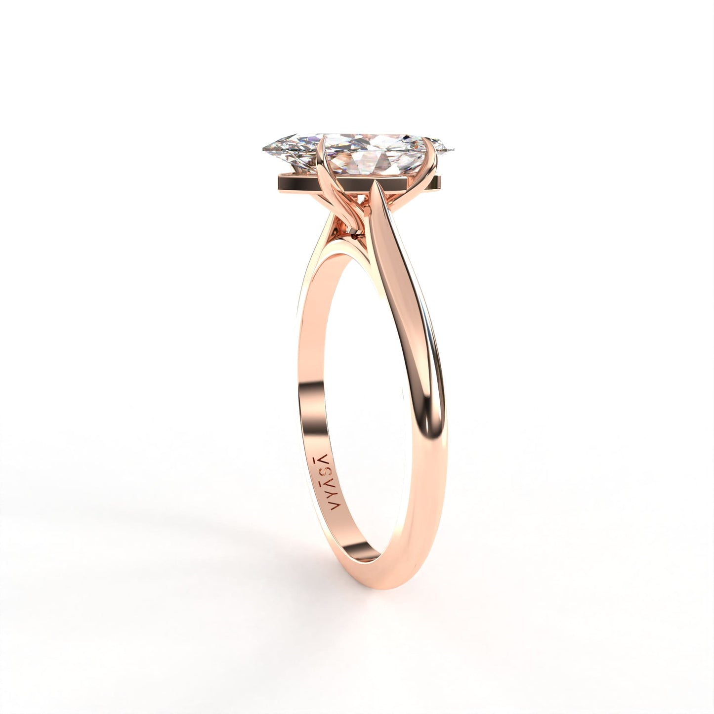 Marquise Engagement Ring Rose