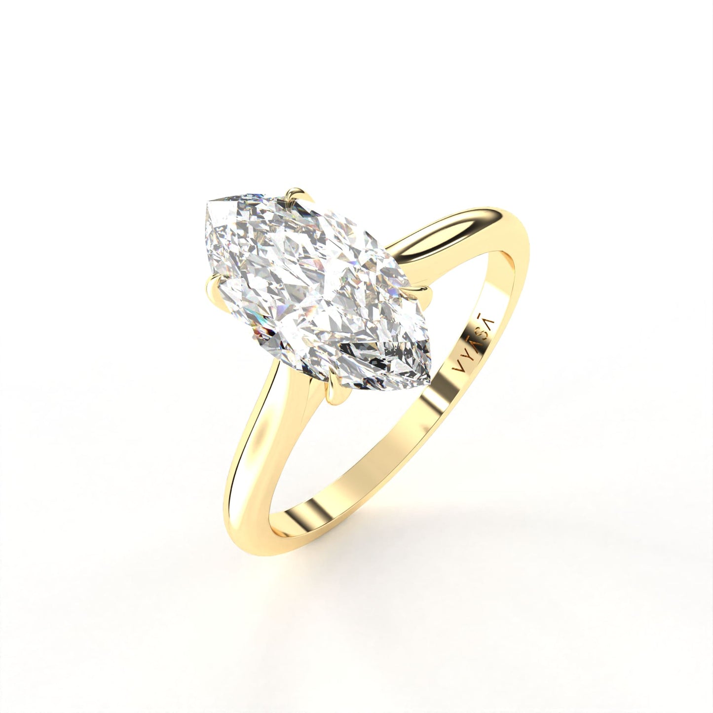 Marquise Engagement Ring Yellow