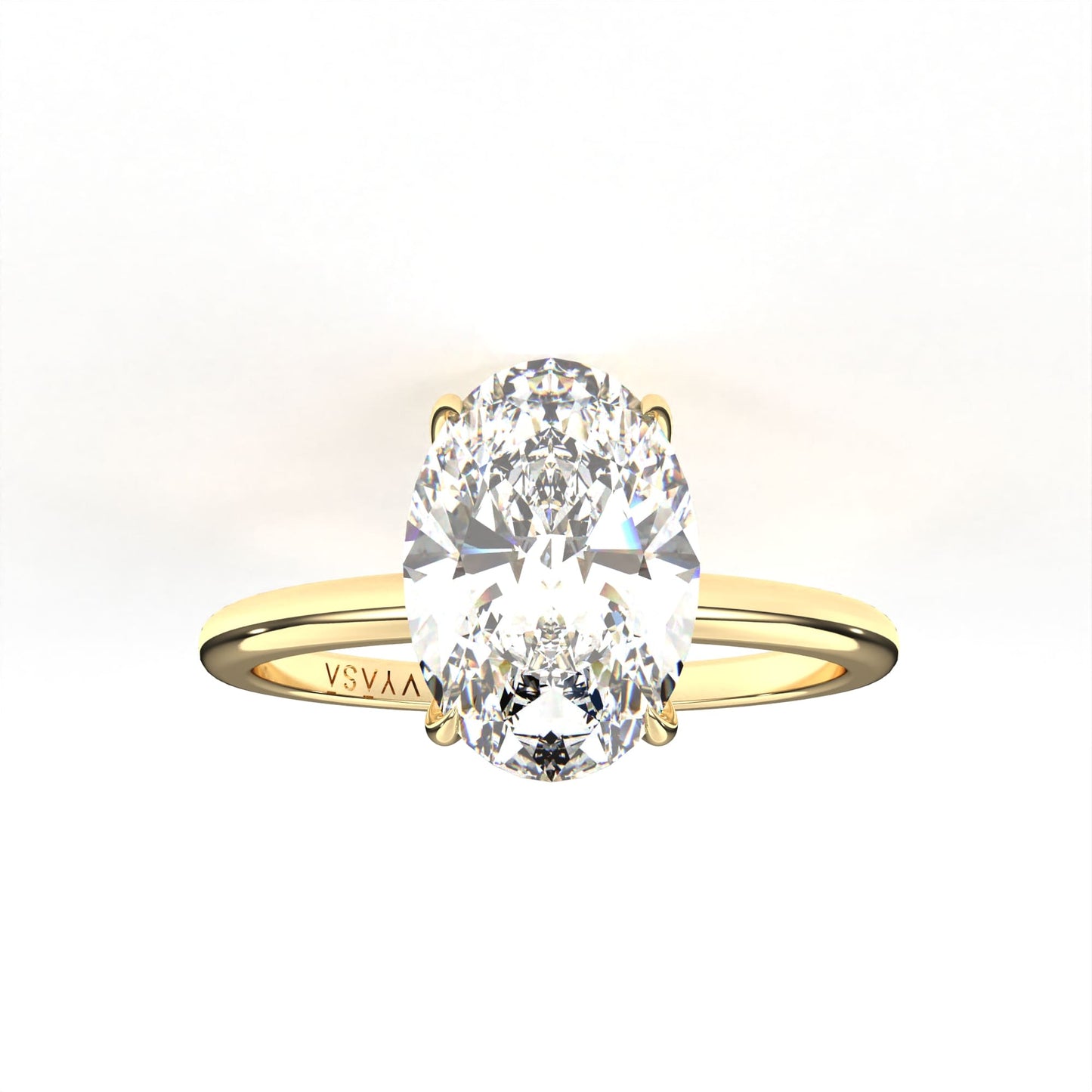 Oval Engagement Ring Yellow