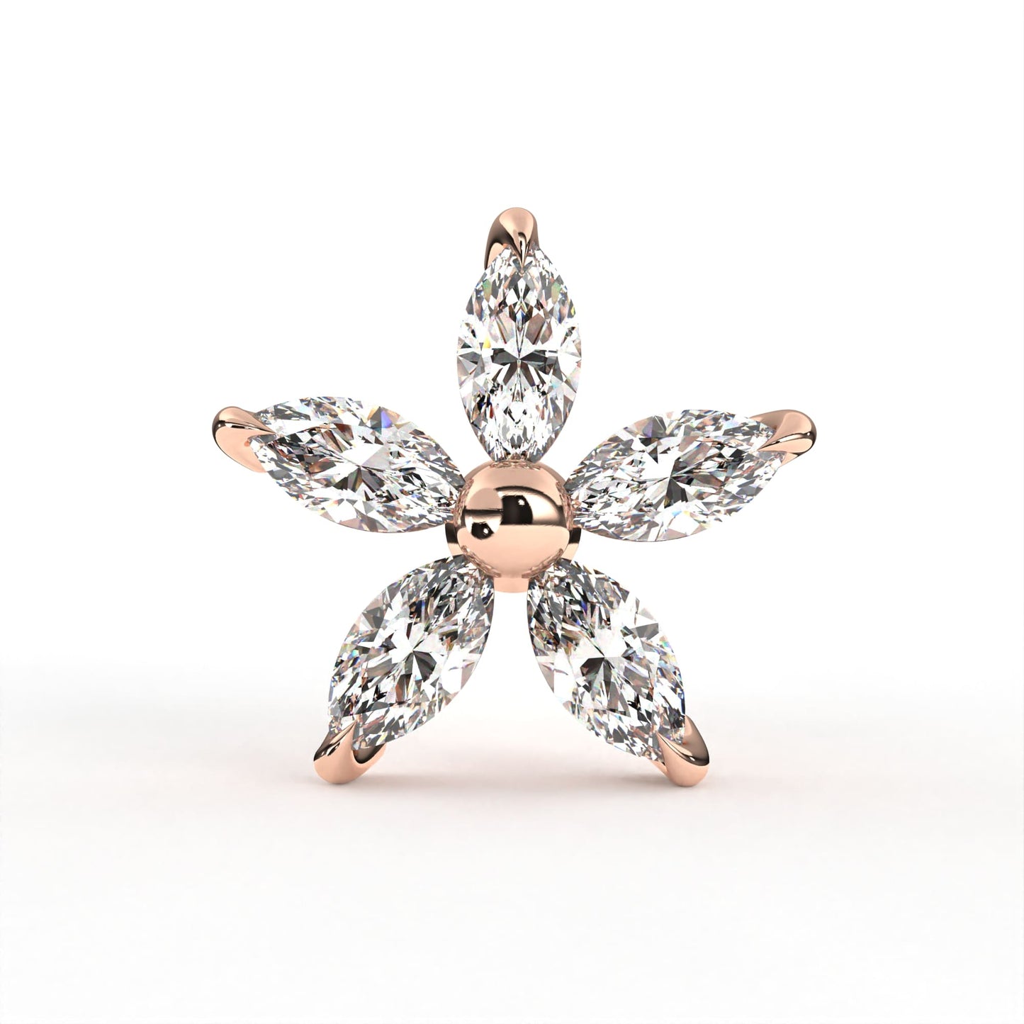 Marquise Bloom Earrings Rose