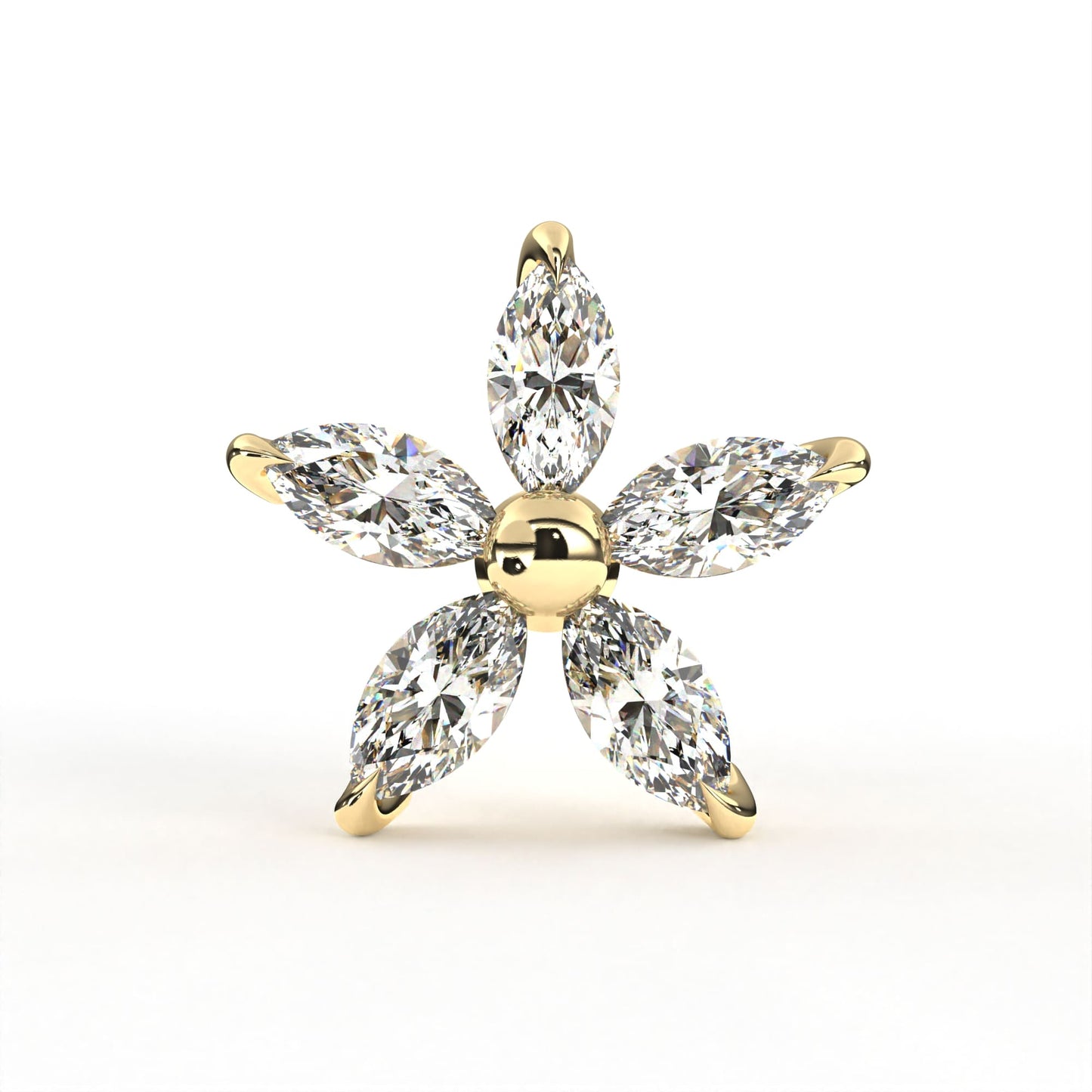 Marquise Bloom Earrings Yellow